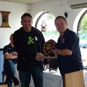 The UKSMG AGM - Treve presenting an award to Max DK1MAX.