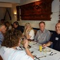 Paul G4RRA at the table end with Tim G4FJK next to him. I2ADN grinning on the left!
