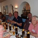 Neil G0JHC bottom left with Paul G4CCZ near the wall. Next to him going to the left is John G0JJL and then Peter G3ZSS and Clive G4FVP at the end of the table. Behind G0JHC is Max, DK1MAX.