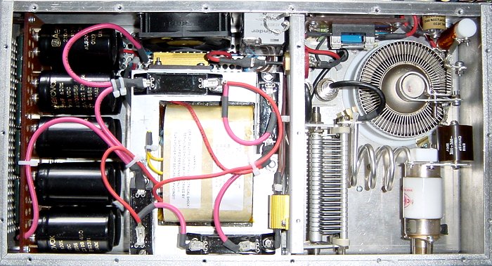 Top view of the finished amplifier